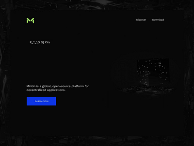 Mintin - Concept website design 3d bitcoin blender3d concept cryptocurrency dark ui design ui ux webdesign