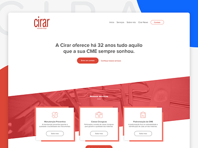 Cirar's new site health home homepage landing page page site ui user interface website