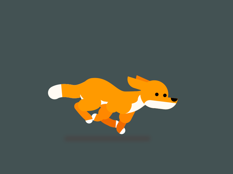 Fox after affects animation fox running cycle