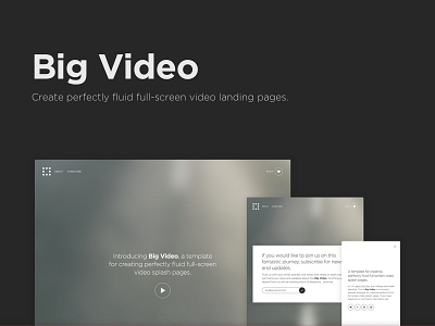 The Big Video Template css html templates video