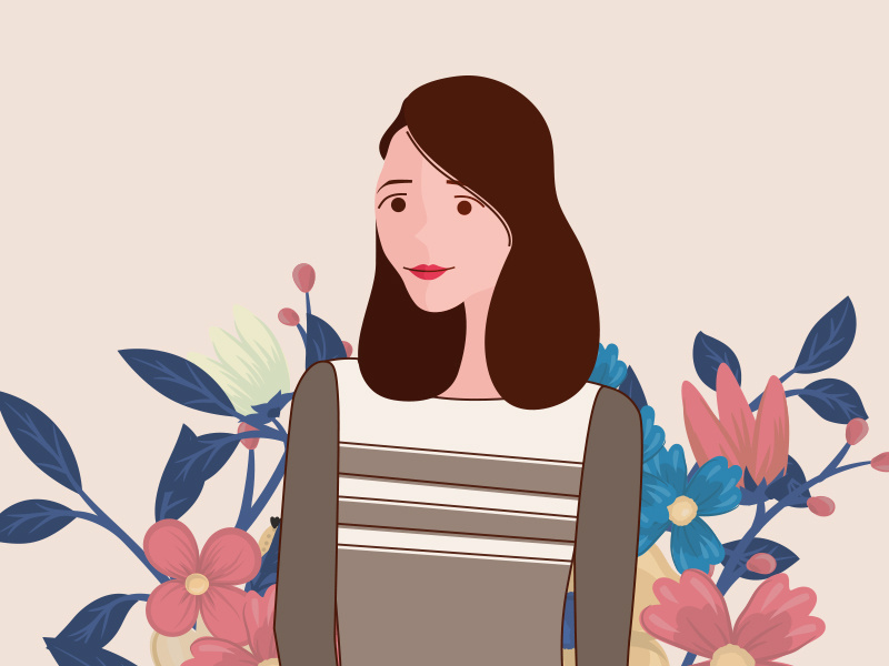 Self #2 modern minimalist flat design vector design character illustrator illustration self portrait
