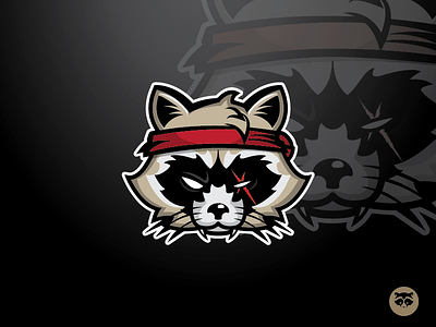 Raccoon design esports logo mascot sports