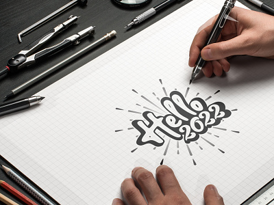 WELCOME 2022... branding custom lettering design flat logo graphic design hand drawn hand lettering illustration lettering logo logo design logodesign motion graphics new year signature typography ui vector