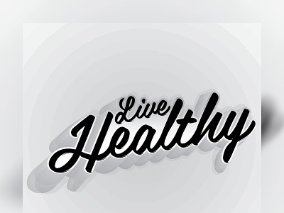 Live Healthy Lettering Logo branding design flat logo illustration logo logo design logodesign typography ui vector