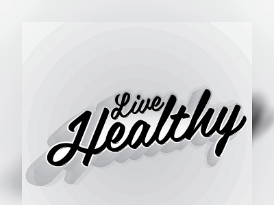 Live Healthy Lettering Logo