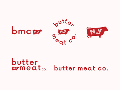 Butter Meat Co. Logos beef branding cow design logo meat new york ny