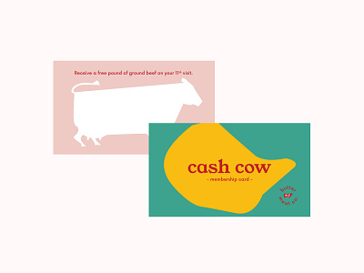 Butter Meat Co. Loyalty Card beef branding cow illustration loyalty card loyalty program meat ny punch card