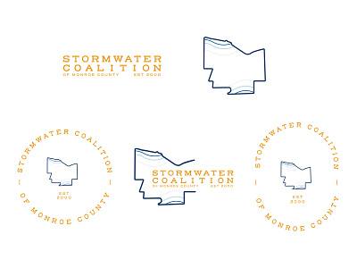 Stormwater Coalition of Monroe County Logos branding county design government illustration lake logo logo design logomark monroe county new york ny pollution rochester stormwater water wave wordmark