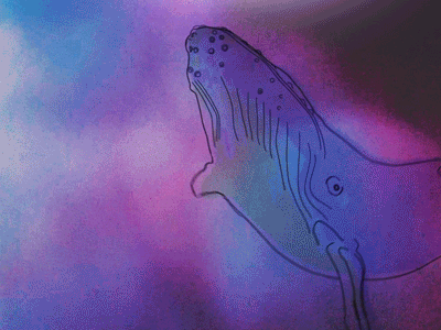 Poetry shorts: Mighty Ships 2d after effects alone animated gif animation illustration poetry sea underwater vast ocean whale whales