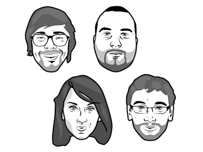 Portraits of the team avatar illustration portrait