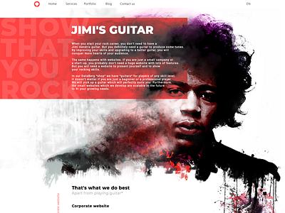 Show that you ROCK! website page (Jimi Hendrix)