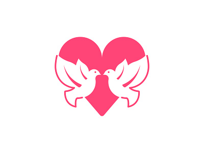 Dove Love Logo Design animals brand branding clean design graphic design identity illustration illustrator logo logotype love type valentines valentinesday vector