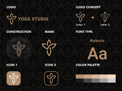 Letter YS Yoga Studio Logo Design Concept