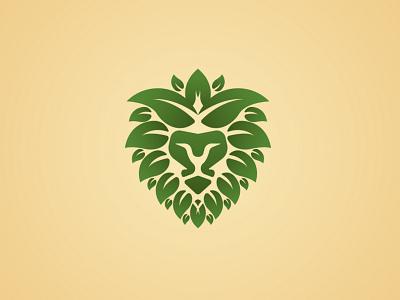 Lion Leaf Logo animals brand branding clean design graphic design identity illustration logo logos logotype mascot logo type vector