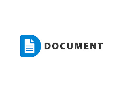 Letter D Document Logo Design