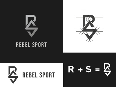 Rebel Sport Logo Design Concept brand branding clean design graphic design identity illustration logo logogrid logotype monogram sport sports branding symbol type