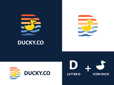 Letter D DUCKY.CO Logo Design Concept brand branding clean concept design graphic design idea identity illustration illustrator letter letters logo logotype symbol type vector