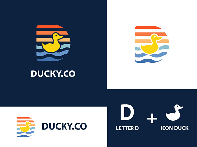 Letter D DUCKY.CO Logo Design Concept