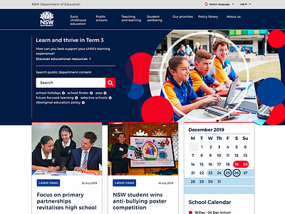 The NSW Department of Education Calendar redesign