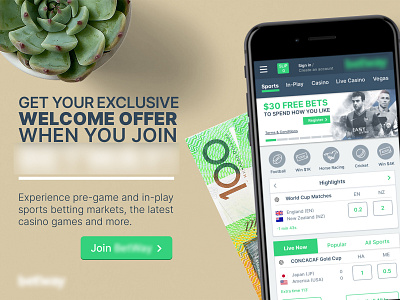 Gambling website promo