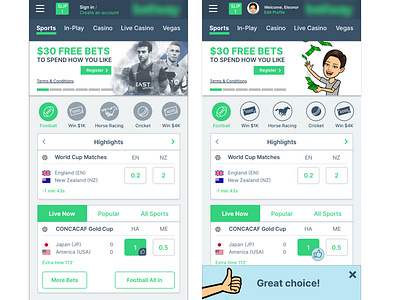 Gambling responsive web design - future product design