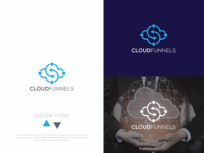 CloudFunnels Logo Design art branding design flat graphic design icon illustration illustrator logo design vector