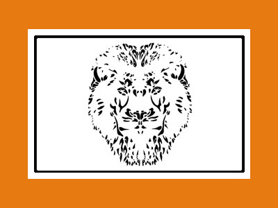 Lion Tribal graphic logo