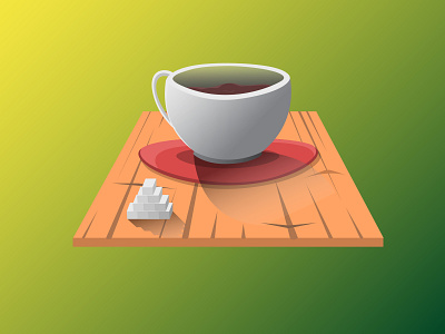 Enjoying Tea With Sugar art design icon illustration vector vectorize