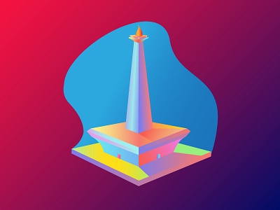 Monument National of Indonesia art design illustration indonesia monas monument monumental national vector vectorize