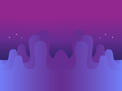 Wave In The Beautiful Night background design illustrator night simple wave