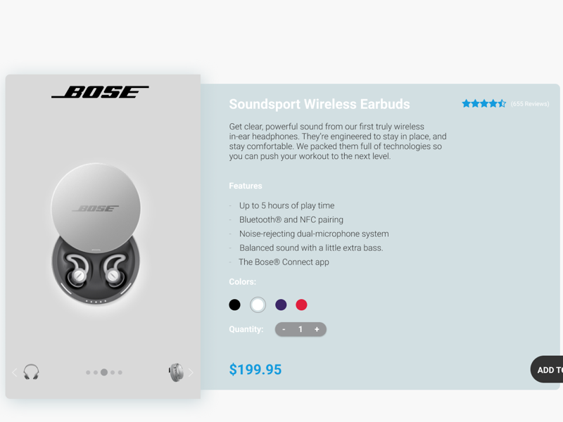 BOSE Wireless UI branding marketing ui ux