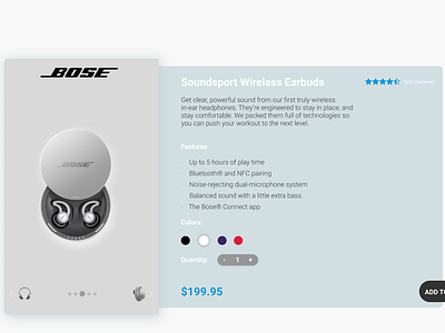 BOSE Wireless UI branding marketing ui ux
