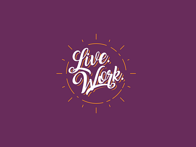 Live.Work. illustration typography