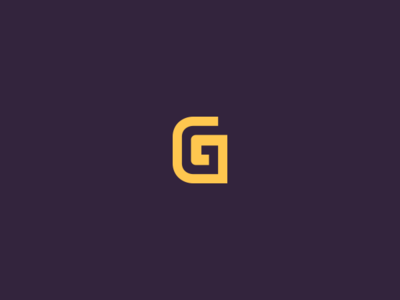 Double G Monogram branding flat icon logo