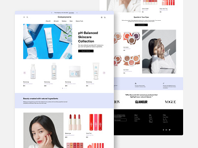 Beauty Brand E-Commerce Landing Page