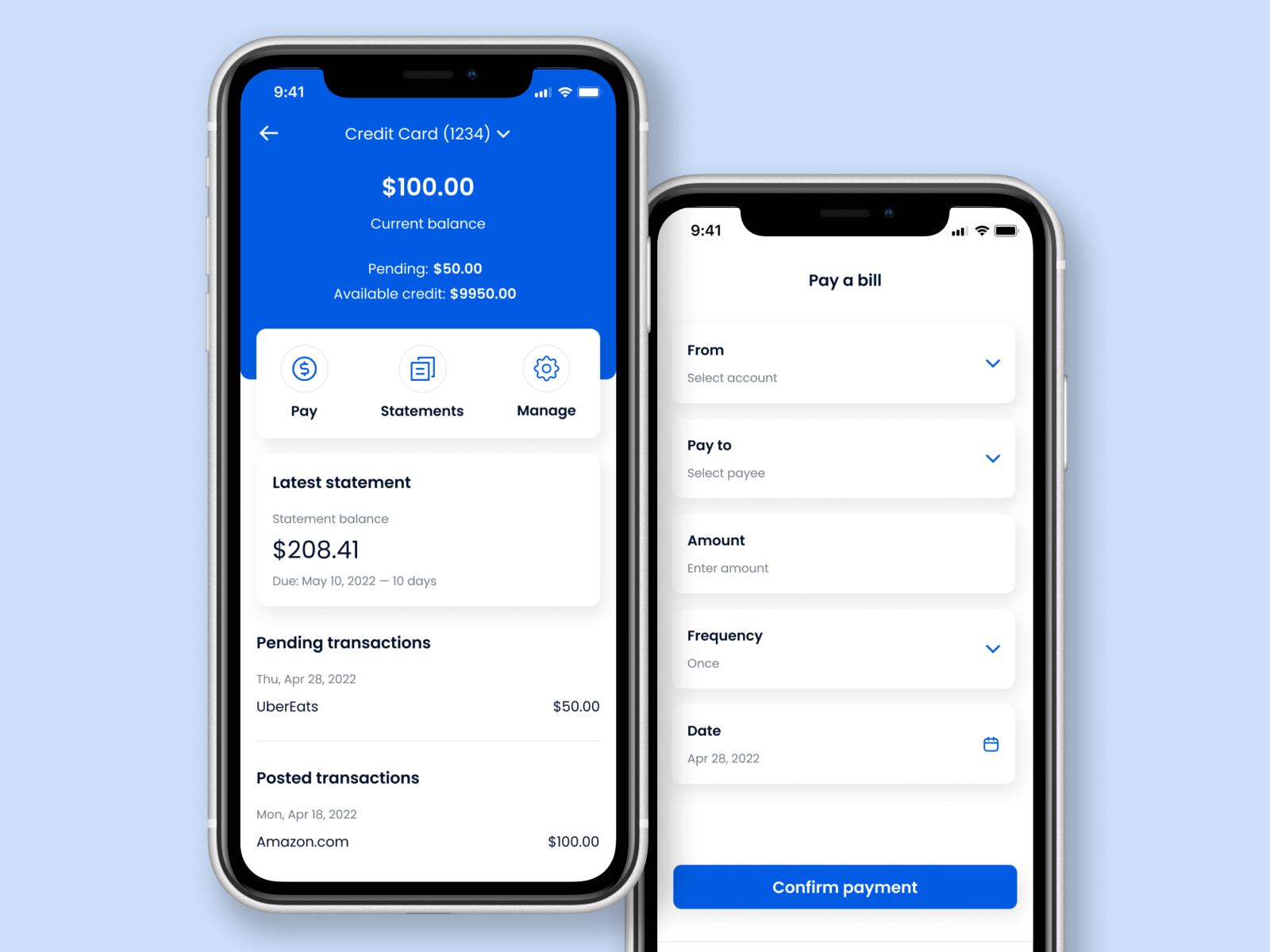 Mobile Banking App With Bill Payment by Yuki Zhong on Dribbble