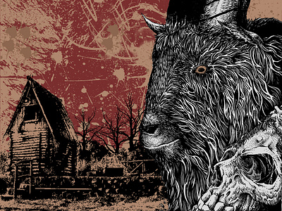 Black Phillip (The VVitch) character character art character design concept art design digital art digital drawing digital painting drawing dribbble film illustration surrealism the witch traditional drawing vector