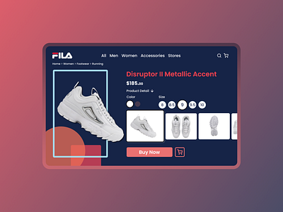 FILA - Shoes Product Page beginner branding ecommerce shop figma figma design fila nike online shop online shopping online store product page shoes store shopping sneakers sports sports design ui design uiux design ux design web design