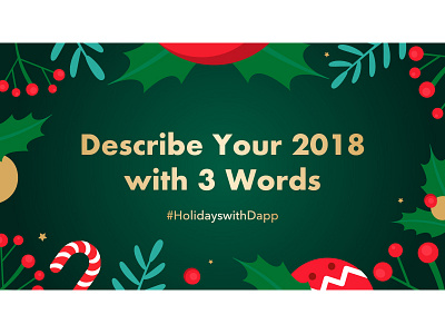 Christmas 2018 with Dapp.com graphic design