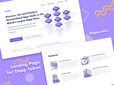 Landing Page for DAPPT landing page token user interface design