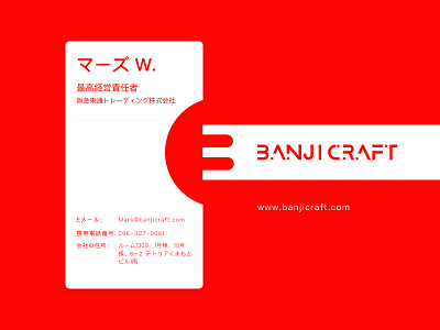 BanjiCraft Business Card Design visual identification