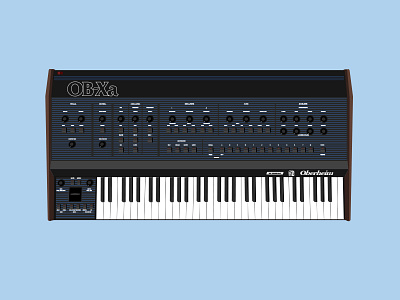 Oberheim OB-Xa Synthesizer illustration illustrator music photoshop synthesizer vector