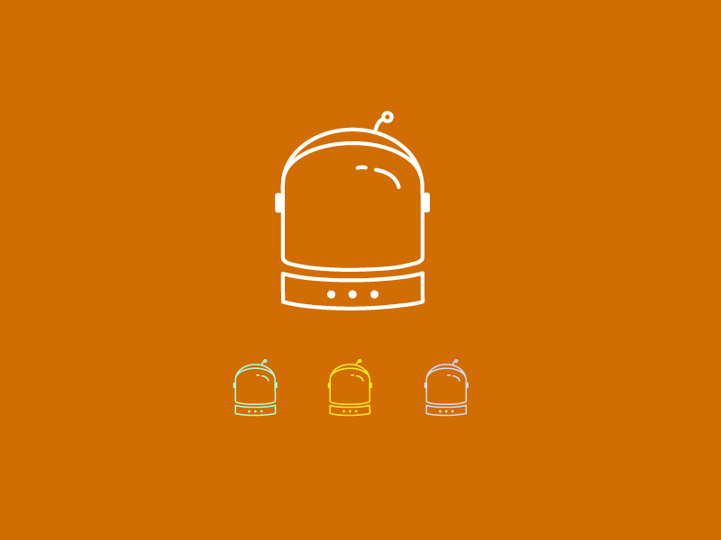 Astronaut Helmet branding illustration icon helmet space astronaut