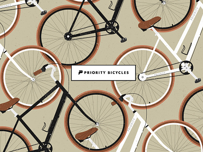 Priority Bicycles bicycle bike illustration minimal vintage bike