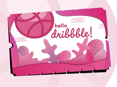 Hello Dribbble debut debutshot design dribbble flat flat colors graphics illustration illustrator vector