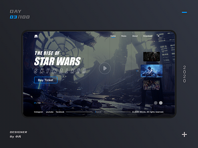 Day 3 STAR WARS design ui web