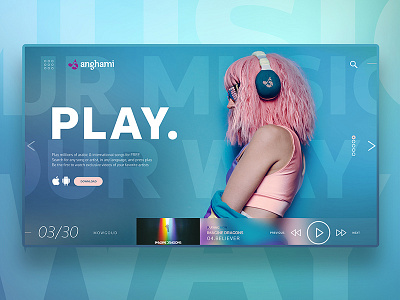 Anghami website deisgn appdesign dailyui interface mobile productdesign ui uidesign userexperience userinterface ux uxdesign webdesign