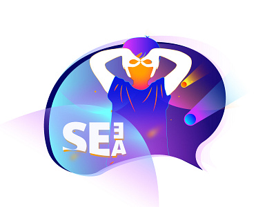SEE SEA graphic design illustration
