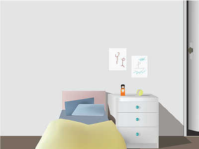 Simple Children's Room Illustration