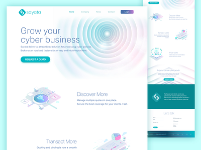 Sayata Cyber Insurance - website design